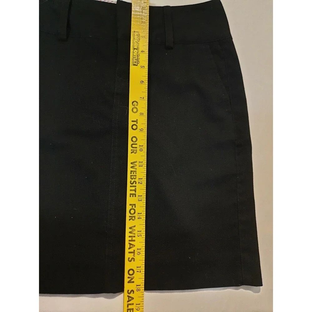 Tommy by Tommy Hilfiger Black Stretch Skirt Womens Size 3 Front zipper